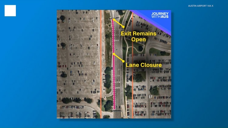 Heading to Austin’s airport this month? Watch for this lane closure