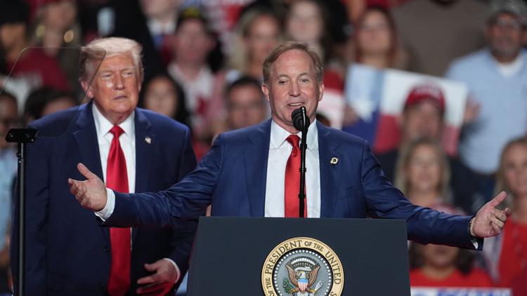 Trump’s San Antonio visit draws support for Paxton, other Republicans amid competitive Texas races